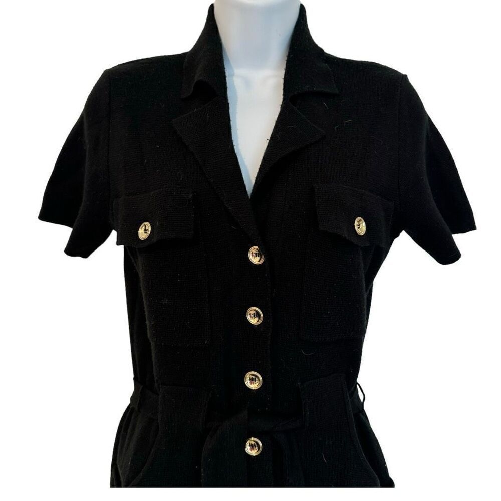 Leslie Fay Black Midi Dress Women’s Size Small - Picture 2 of 11